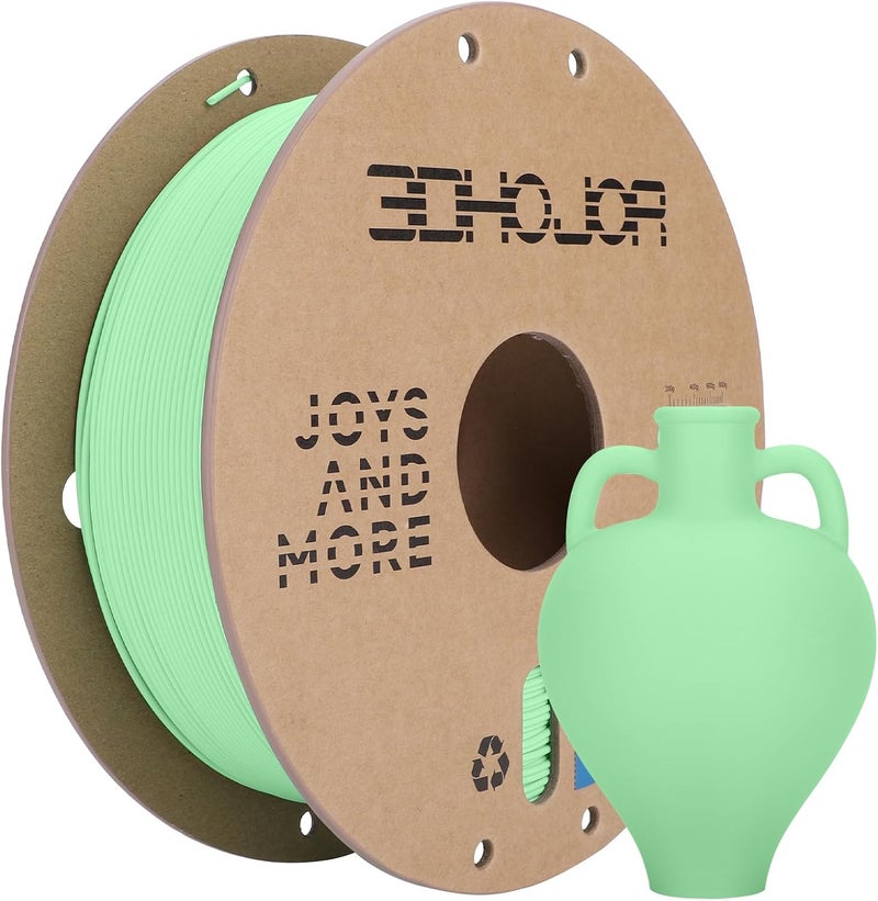 3DHoJor Matte PLA Filament 1.75mm Matte Green, PLA 3D Printer Filament, 1kg Spool (2.2lbs) PLA Filament, Fit Most FDM 3D Printer - Image 1